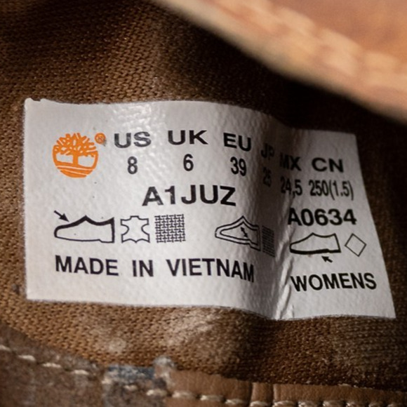 Timberland ‘Glancy’ Ruched Peep Toe Side Zip Booties Antiqued Brown Sz 8 M - Picture 5 of 6